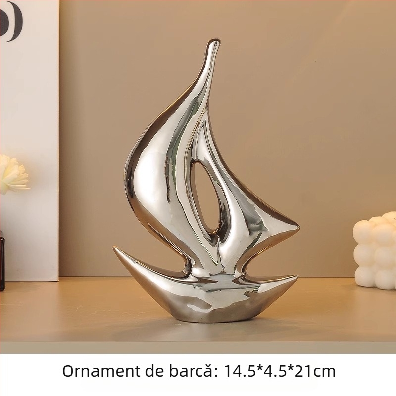Ornament ceramic pentru living – decor pentru dulapul de TV, stil chinezesc nou, marca Era of trillium