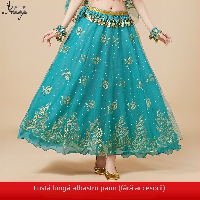 Huayu Costum de belly dance pentru femei — 120D chiffon + voal floral, material principal: nailon, lansare vară 2024