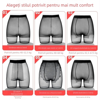 Colanți transparenți ultra-subțiri pentru femei, model ananas, negri, vară