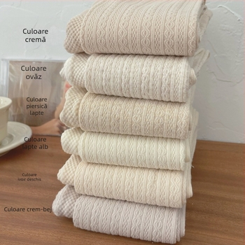 Dresuri din bumbac cu model vertical în 8, 600D țesătură groasă, modelare și ridicare a feselor, anti‑frecare, cu picioare