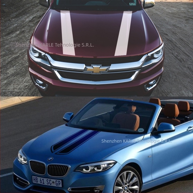 Decal capot PVC pentru mașină — bandă autoadezivă lungă pentru linia ușilor, lungime și lățime personalizabile