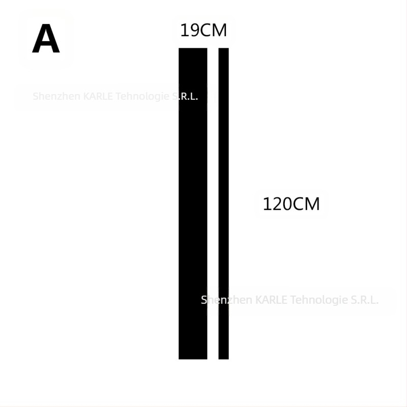 Decal capot PVC pentru mașină — bandă autoadezivă lungă pentru linia ușilor, lungime și lățime personalizabile