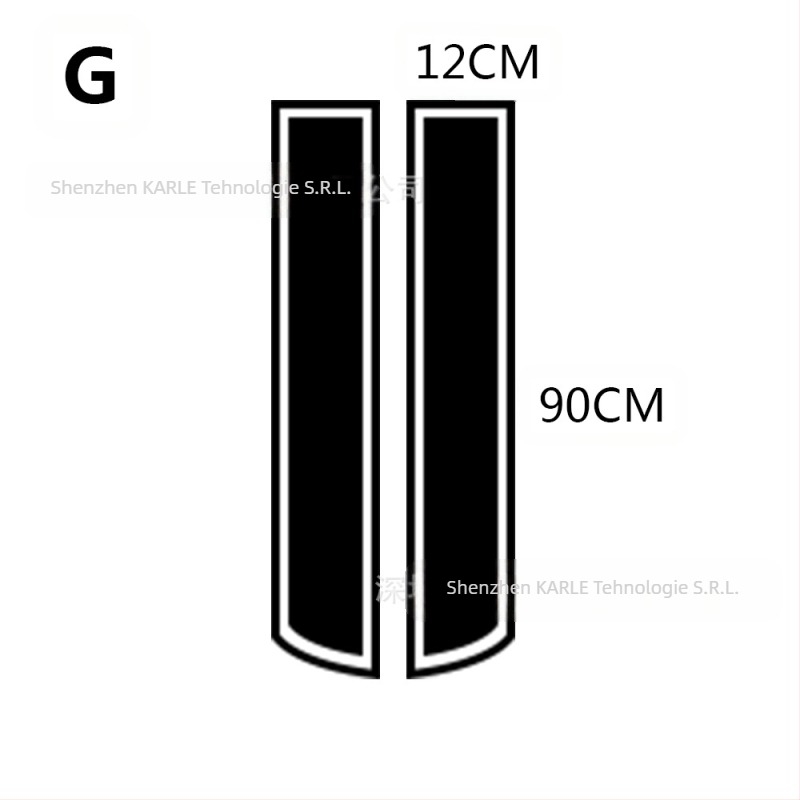 Decal capot PVC pentru mașină — bandă autoadezivă lungă pentru linia ușilor, lungime și lățime personalizabile