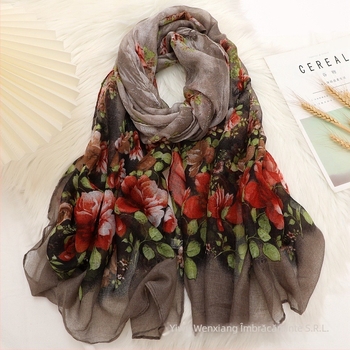 Șal Bali din Bali fire, țesătură simplă, cald pentru toate sezoanele, lung șal, stil retro literatură și artă