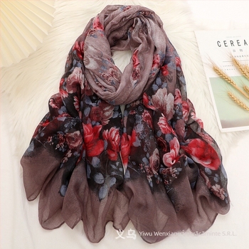 Șal Bali din Bali fire, țesătură simplă, cald pentru toate sezoanele, lung șal, stil retro literatură și artă