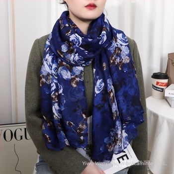 Șal din Bali yarn, moale la atingere, tricot simplu, potrivit pentru iarnă, stil elegant și versatil