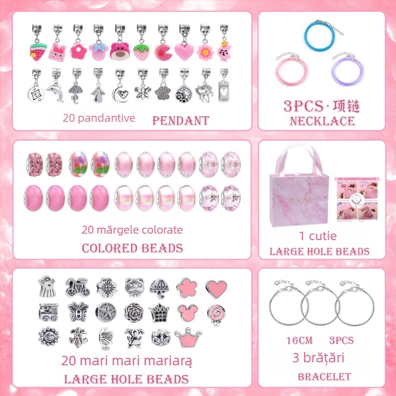 Set de brățări pentru copii – aliaj, electroplatare, HOMHUL/Heng Mei Huang TZ-04