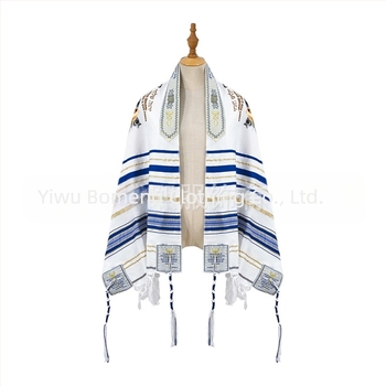 Șal unisex din poliester jacquard, broderie, imprimeu tip totem, țesătură prin imprimare, lungime extra