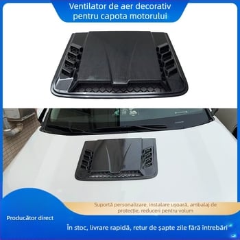 Gură de aer falsă pentru capota mașinii — decorativă, ABS, montaj cu bandă adezivă