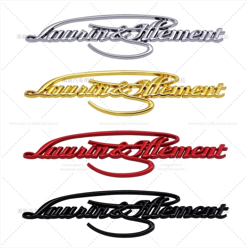 Nanxin autocolant pentru caroserie pentru sigla pe aripa frontală Skoda VIP – metal, autoadeziv, personalizabil