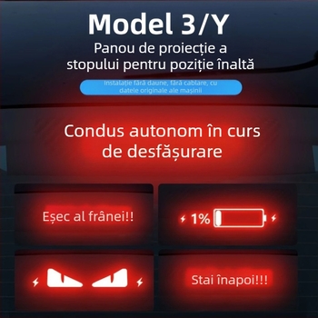 Sticker pentru lumină de mașină Tesla Model 3/Y, cu textură fibră de carbon, imitatie fibră de carbon, montaj cu ventuză, personalizabil
