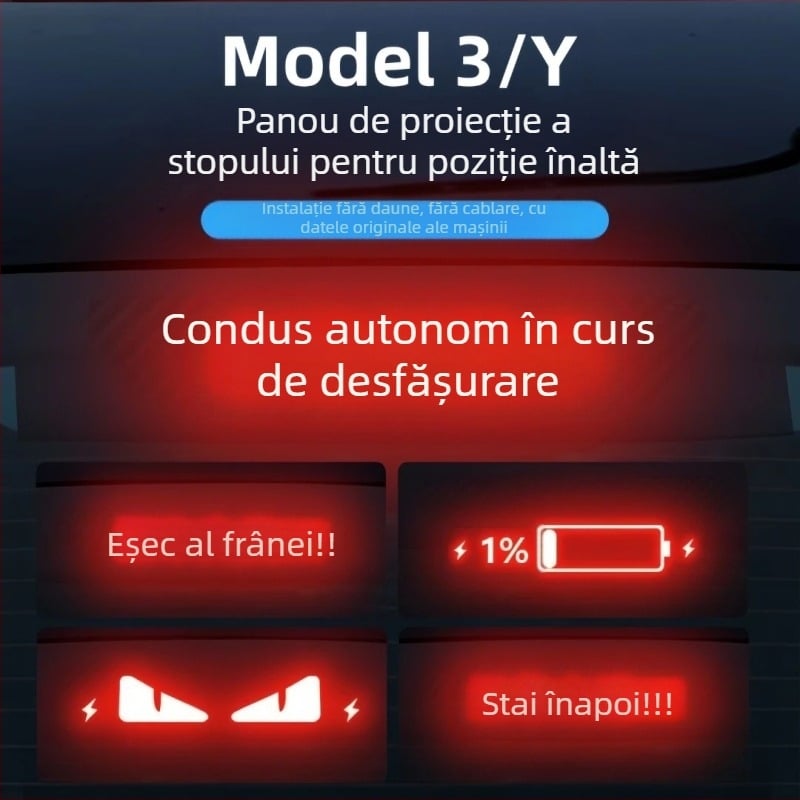 Sticker pentru lumină de mașină Tesla Model 3/Y, cu textură fibră de carbon, imitatie fibră de carbon, montaj cu ventuză, personalizabil