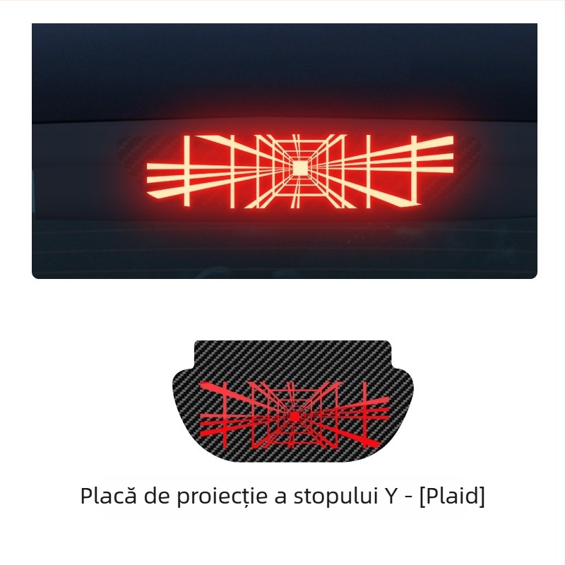 Sticker pentru lumină de mașină Tesla Model 3/Y, cu textură fibră de carbon, imitatie fibră de carbon, montaj cu ventuză, personalizabil