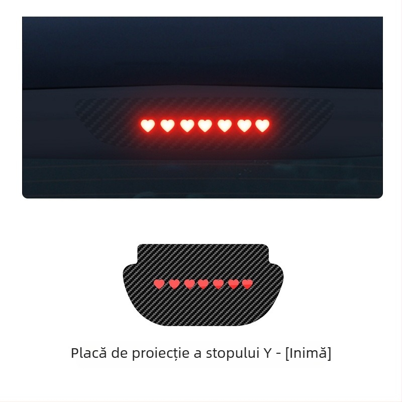 Sticker pentru lumină de mașină Tesla Model 3/Y, cu textură fibră de carbon, imitatie fibră de carbon, montaj cu ventuză, personalizabil