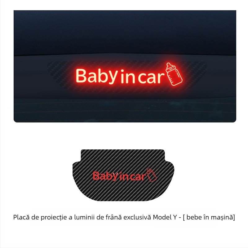 Sticker pentru lumină de mașină Tesla Model 3/Y, cu textură fibră de carbon, imitatie fibră de carbon, montaj cu ventuză, personalizabil