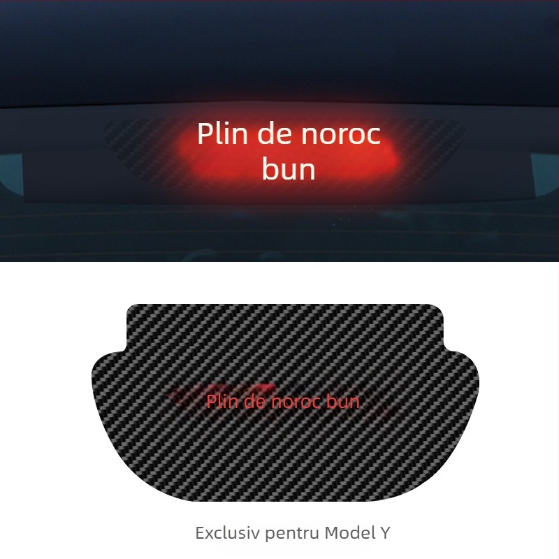 Sticker pentru lumină de mașină Tesla Model 3/Y, cu textură fibră de carbon, imitatie fibră de carbon, montaj cu ventuză, personalizabil