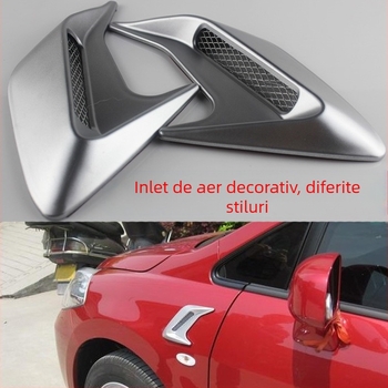 Autocolant decorativ pentru caroserie, inspirat de branhii de rechin, pentru prizele de aer ale mașinii – autoadeziv, procesare personalizabilă