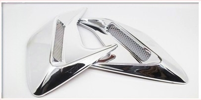 Autocolant decorativ pentru caroserie, inspirat de branhii de rechin, pentru prizele de aer ale mașinii – autoadeziv, procesare personalizabilă