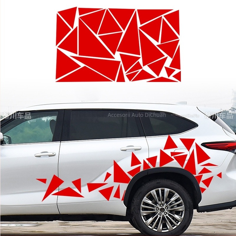 Kasusi autocolant pentru caroserie triunghiular geometric, cu adeziv – decal DIY