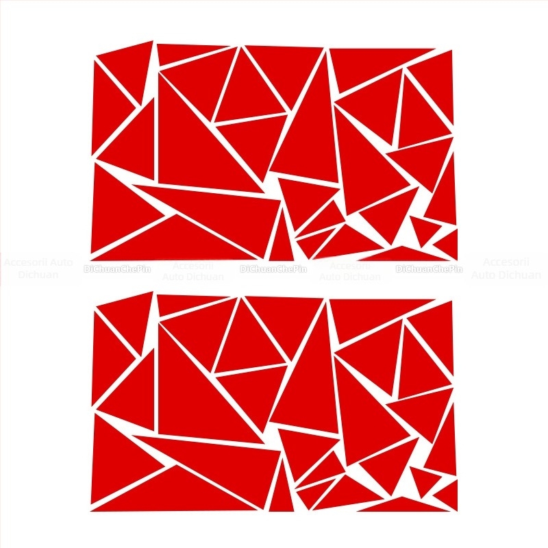 Kasusi autocolant pentru caroserie triunghiular geometric, cu adeziv – decal DIY