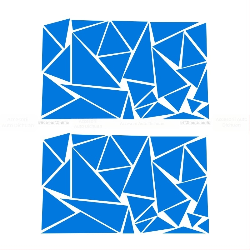 Kasusi autocolant pentru caroserie triunghiular geometric, cu adeziv – decal DIY