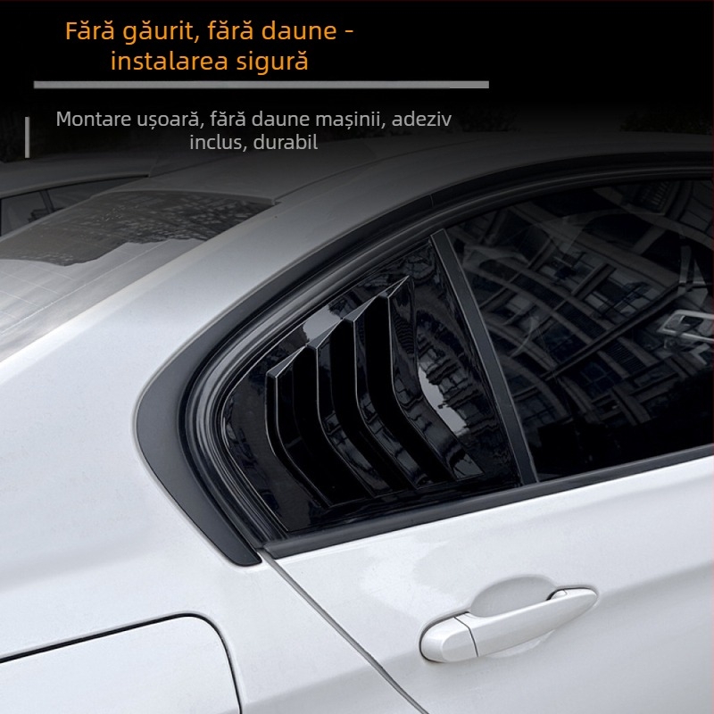 Sticker pentru caroserie BMW 3 Series E90/F30/G20, AMP-Z ABS, model fibră de carbon, instalare cu bandă adezivă