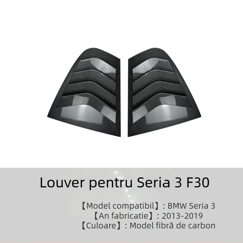 Sticker pentru caroserie BMW 3 Series E90/F30/G20, AMP-Z ABS, model fibră de carbon, instalare cu bandă adezivă