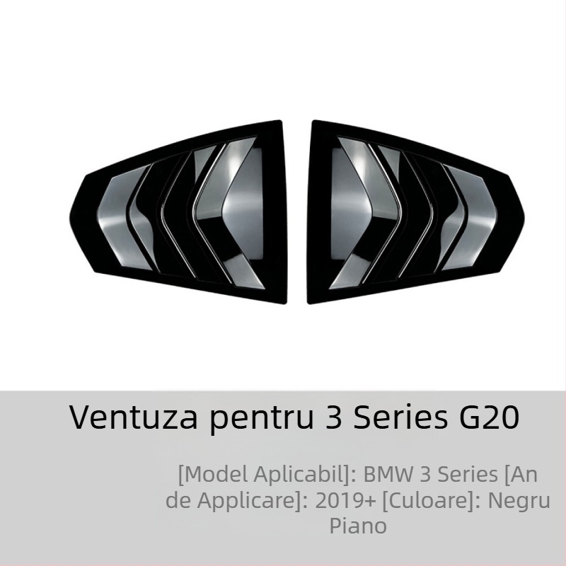 Sticker pentru caroserie BMW 3 Series E90/F30/G20, AMP-Z ABS, model fibră de carbon, instalare cu bandă adezivă