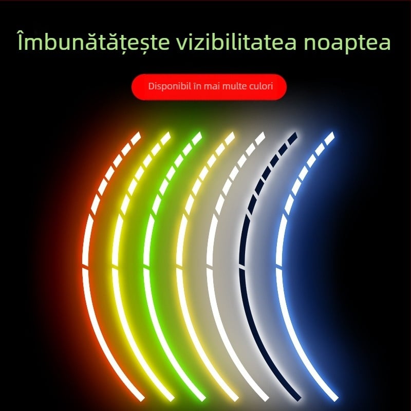 Autocolant pentru butucul roții – model de mașină, montaj cu adeziv, personalizabil