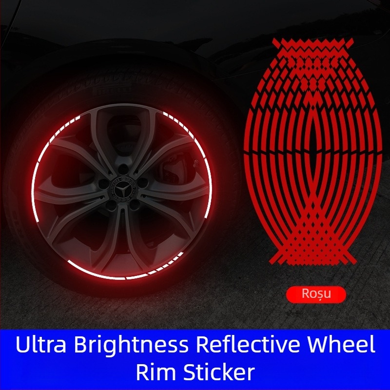 Autocolant pentru butucul roții – model de mașină, montaj cu adeziv, personalizabil