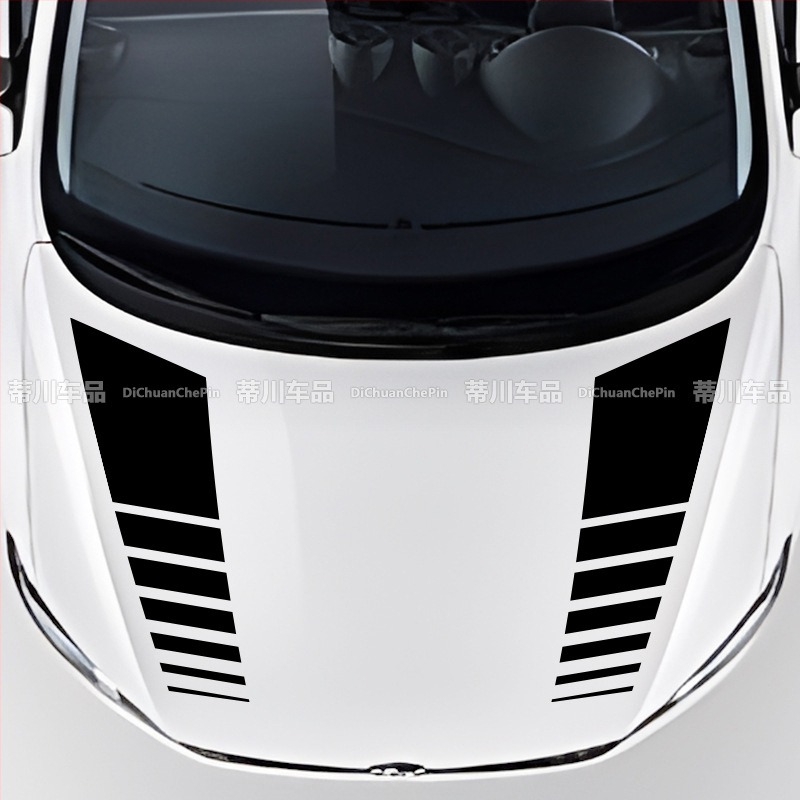 Kasusi Autocolant pentru capot Ford F-150 – Model geometric, Autocolant cu adeziv, Pentru caroserie