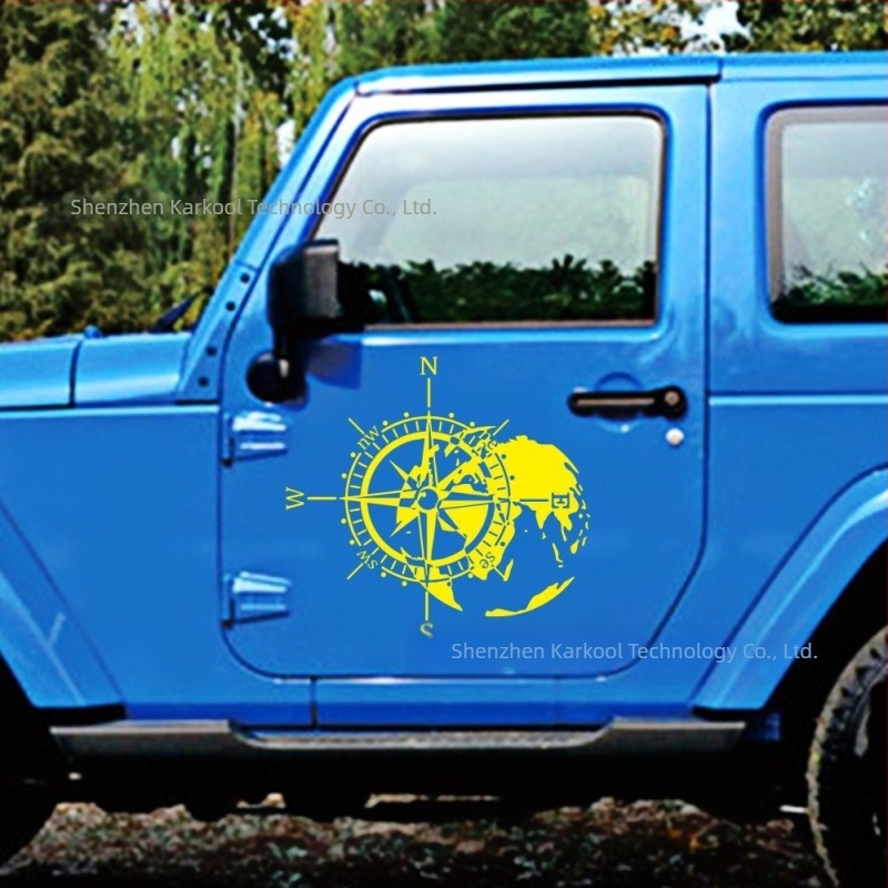 Karlor Compass autocolant de capot pentru Jeep Wrangler – autocolant auto din PVC
