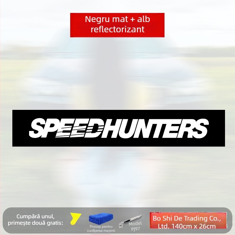 Autocolant pentru caroserie cu modificare personalizată, aspect modern sport, reflexiv și decorativ în engleză (Brand: Bosch; Material: Autocolant; Personalizare: Da; Montaj: Lipire; Tip: Autocolant pentru caroserie)