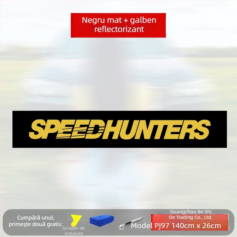 Autocolant pentru caroserie cu modificare personalizată, aspect modern sport, reflexiv și decorativ în engleză (Brand: Bosch; Material: Autocolant; Personalizare: Da; Montaj: Lipire; Tip: Autocolant pentru caroserie)