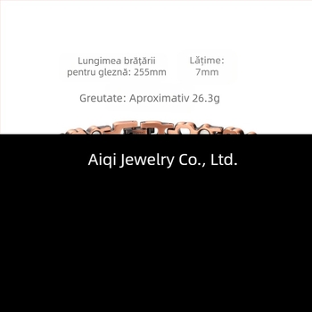 Brățară de gleznă magnetică din cupru, în formă de inimă, pentru femei, stil coreean, cupru pur