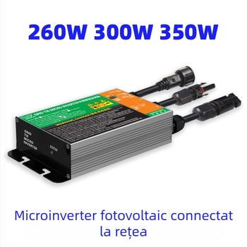 Invertor fotovoltaic cu conectare la rețea, intrare 22-50V, ieșire 110/220V, până la 320W, eficiență 92,5%, dimensiuni 35x76x233 mm