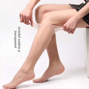 Dresuri fără cusur, ultra-subțiri, cu vârf transparent, până la gambe, din nylon