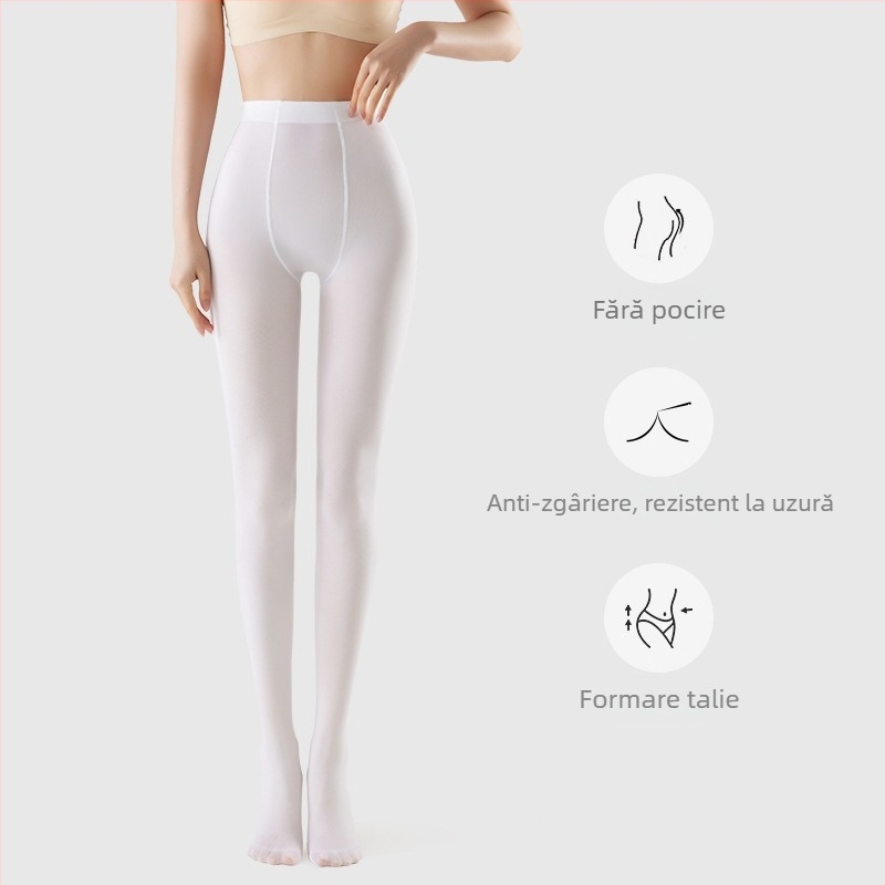 Colanți de dans pentru femei Velvet – anti-agățare, model monocrom, 50D, poliester 50–70%