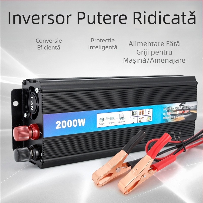Keithia invertor auto 12V/24V/48V/60V către 220V, 500W/1000W/2000W