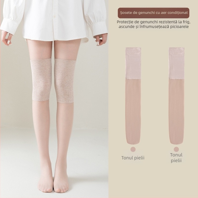 Șosete până la genunchi pentru femei, din nailon, subțiri, 15D, cu silicon antiderapant, anti-agățare