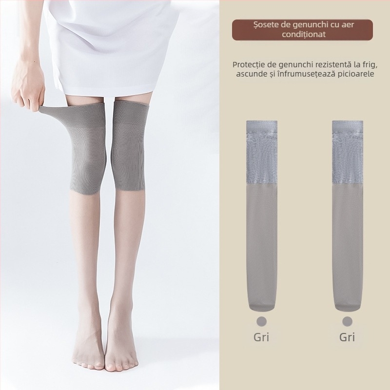 Șosete până la genunchi pentru femei, din nailon, subțiri, 15D, cu silicon antiderapant, anti-agățare