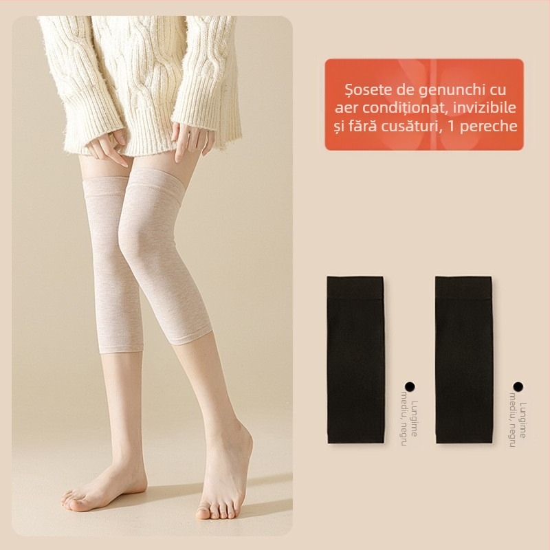 Șosete până la genunchi pentru femei, din nailon, subțiri, 15D, cu silicon antiderapant, anti-agățare