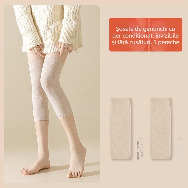 Șosete până la genunchi pentru femei, din nailon, subțiri, 15D, cu silicon antiderapant, anti-agățare