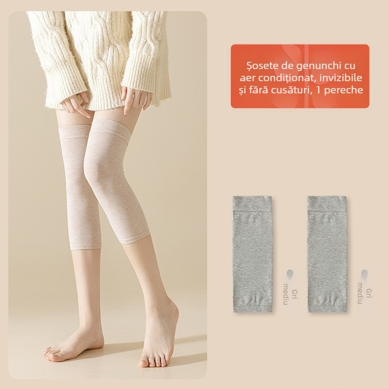 Șosete până la genunchi pentru femei, din nailon, subțiri, 15D, cu silicon antiderapant, anti-agățare