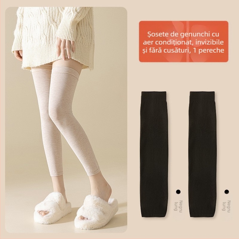 Șosete până la genunchi pentru femei, din nailon, subțiri, 15D, cu silicon antiderapant, anti-agățare