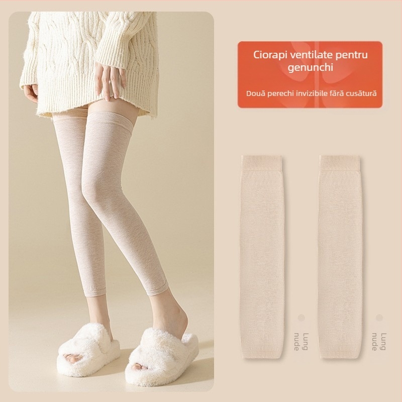 Șosete până la genunchi pentru femei, din nailon, subțiri, 15D, cu silicon antiderapant, anti-agățare