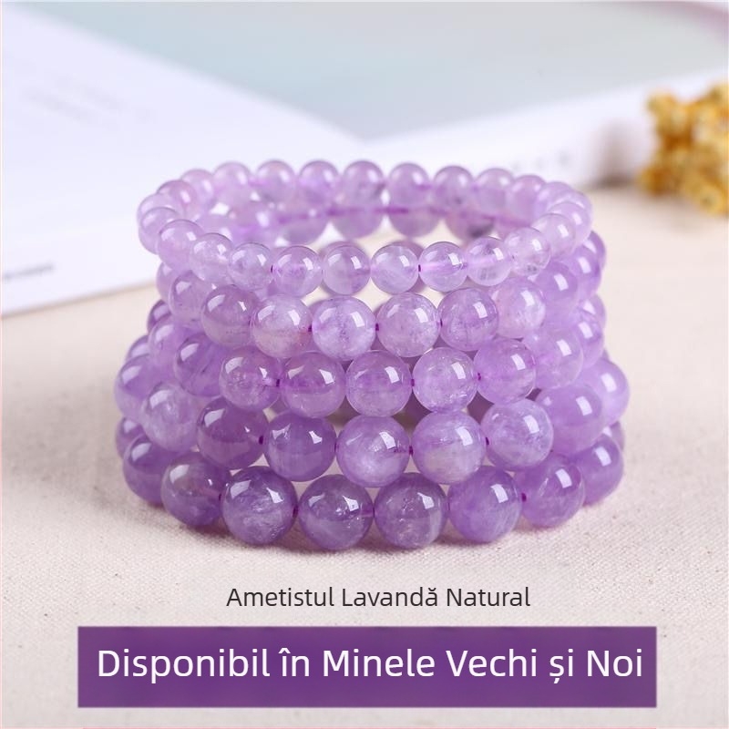 Brățară pentru femei din cristal de ametist, nuanță lavandă, formă animal/zodie, accesorii pentru mână
