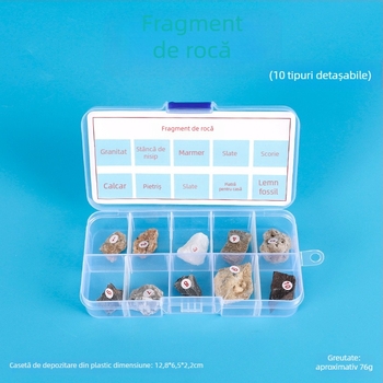 Set cu eșantioane de roci, minereuri și minerale pentru învățământ primar