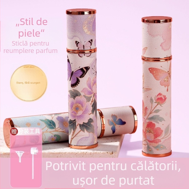 Sticlă de parfum din piele și sticlă, imprimare serigrafică, turnare prin injecție