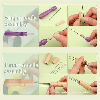 Set de unelte pentru felting cu ace, pentru începători, pachet de 20, brand Herui